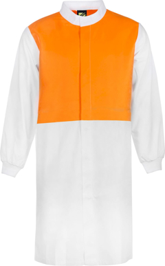 Picture of NCC Apparel Unisex Hi Vis Long Sleeve Food Industry Long Length Dustcoat With Mandarin Collar (WJ3194)