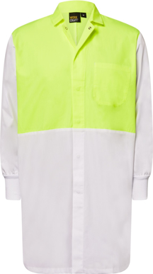 Picture of NCC Apparel Unisex Hi Vis Long Sleeve Food Industry Dustcoat With Internal Pockets (WJ1123)