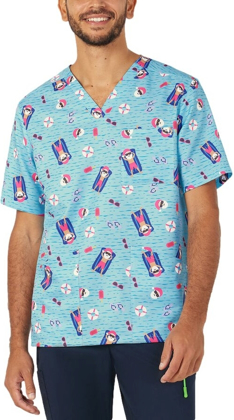 Picture of NNT Uniforms Unisex Santa Pool Party Scrub Top (CATRGK-ASP)
