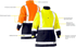 Picture of Bisley Workwear Womens Taped Hi Vis Recycled Rain Shell Jacket (BJL6766T)