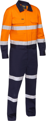 Picture of Bisley Workwear Taped Hi Vis Coverall With Waist Zip Opening (BC6066T)