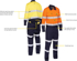Picture of Bisley Workwear Taped Hi Vis Coverall With Waist Zip Opening (BC6066T)