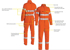 Picture of Bisley Workwear Tencate Plus 580 Taped Hi Vis Lightweight FR Coverall (BC8185T)