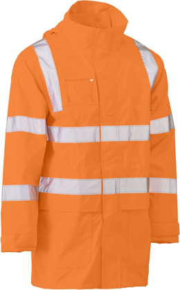 Picture of Bisley Workwear Taped Hi Vis Rail Wet Weather Jacket (BJ6964T)