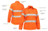 Picture of Bisley Workwear Womens Taped Hi Vis Cool Lightweight Drill Shirt (BL6897)