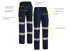 Picture of Bisley Workwear Taped Biomotion Drill Cargo Work Pants (BPC6003T)