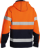 Picture of Bisley Workwear Taped Hi Vis Zip Fleece Hoodie With Sherpa Lining (BK6988T)