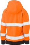 Picture of Bisley Workwear Womens Taped Hi Vis Fleece Zip Front Hoodie With Sherpa Lining (BKL6819T)