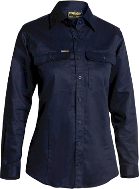 Picture of Bisley Workwear Womens Drill Shirt (BL6339)