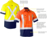 Picture of Bisley Workwear X Taped Hi Vis Utility Shirt (BS1177XT)