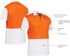 Picture of Bisley Workwear Two Tone Hi Vis V-Neck Short Sleeve Shirt (BS1405)