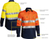 Picture of Bisley Workwear Taped Hi Vis Closed Front Drill Shirt (BTC6456)