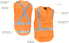 Picture of Bisley Workwear X Taped Hi Vis Detachable Safety Vest (BV0440XT)