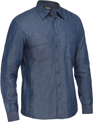 Picture of Bisley Workwear Mens Long Sleeve Denim Work Shirt (BS6602)