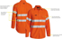 Picture of Bisley Workwear Tencate Tecasafe® Plus 700 Taped Hi Vis FR Vented Shirt (BS8081T)