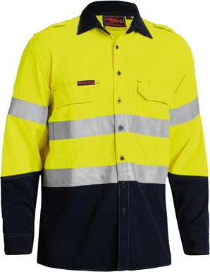 Picture of Bisley Workwear Tencate Tecasafe® Plus 700 Taped Hi Vis FR Vented Shirt (BS8082T)