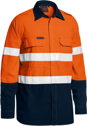 Picture of Bisley Workwear Tencate Tecasafe® Plus 480 Taped Hi Vis Lightweight FR Vented Shirt (BS8237T)