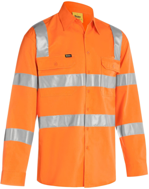 Picture of Bisley Workwear Taped Biomotion Cool Lightweight Hi Vis Shirt (BS6016T)