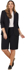 Picture of NNT Uniforms Womens Crepe Stretch Longline Jacket - Black (CAT1H8-BKP)