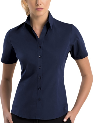 Picture of John Kevin Womens Slim Fit Short Sleeve Shirt (501 Deep Blue)
