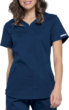 Picture of Cherokee Scrubs-CH-WW601-Cherokee Workwear Revolution Women's Soft Shaped V-Neck Top