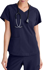 Picture of Grey's Anatomy Womens Rhythm 2 Pocket V-Neck Top (GSST180)