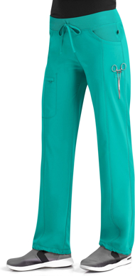 Picture of Cherokee Scrubs Womens Straight Leg Drawstring Cargo Pants - Petite (CH-1123A)