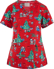 Picture of Cherokee Scrubs Womens Meowy Christmouse Scrub Top (CK616 MWCM)