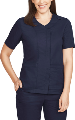 Picture of Bizcare Womens Parks Zip Front Crossover Scrub Top (CST240LS)