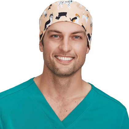 Picture of Bizcare Unisex Puppies Printed Scrub Cap (CSC245U)