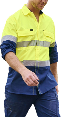Picture of Bisley Workwear Hi Vis Taped Stretch Ripstop Shirt (BS6491T)