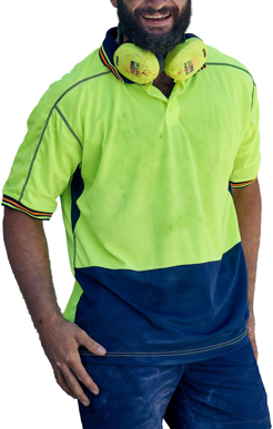 Picture of Bisley Workwear Hi Vis Polyester Mesh Polo (BK1219)