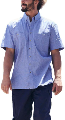 Picture of Bisley Workwear Mens Short Sleeve Chambray Shirt (BS1407)