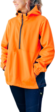 Picture of Bisley Workwear Womens Hi Vis Liquid Repellent Fleece Hoodie (BKL6571)