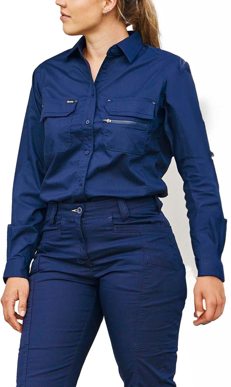 Picture of Bisley Workwear Womens Stretch Ripstop Shirt (BL6490)