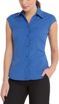 Picture of LSJ Collections Ladies Freedom Cap Sleeve Shirt (2175-PL)