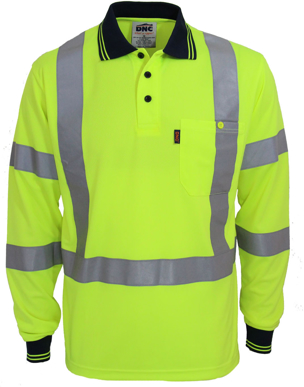 Picture of DNC Workwear Hi Vis Taped Biomotion "X' Back Polo (3710)