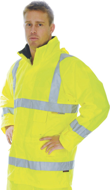 Picture of DNC Workwear Hi Vis Taped Day/Night Breathable Rain Jacket - 3M Reflective Tape (3871)