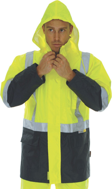 Picture of DNC Workwear Hi Vis Taped Lightweight Rain Jacket - CSR Reflective Tape (3879)