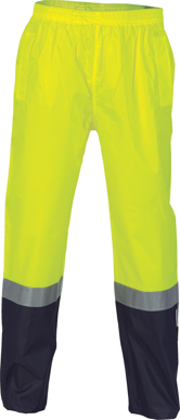Picture of DNC Workwear Hi Vis Taped Lightweight Rain pants - CSR Reflective Tape (3880)