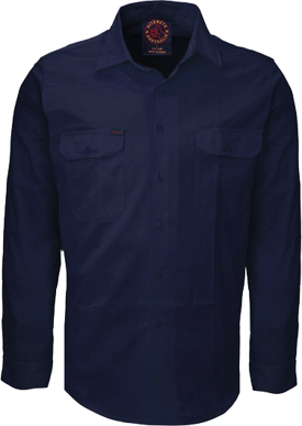 Picture of Ritemate Workwear Vented Lightweight Open Front Long Sleeve Shirt (RM108V3)