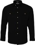 Picture of Ritemate Workwear Pilbara Mens Open Front  Light Weight Long Sleeve Shirt (RM500BT)