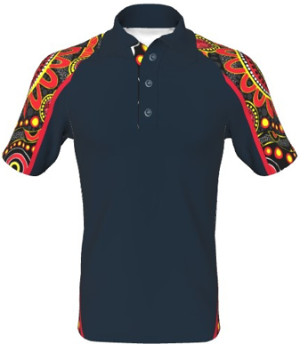 Picture of UA Custom The Dance of Existence Indigenous Shoulder Panel Polo (AP009)