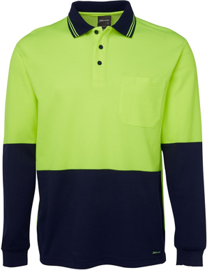 Picture of JB's Wear Hi Vis Long Sleeve Cotton Back Polo (6HPL)
