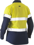 Picture of Bisley Workwear Womens Recycled Taped Two Tone Hi Vis Drill Shirt (BL6996T)