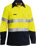 Picture of Bisley Workwear Womens TenCate Tecasafe® Plus 700 Taped Hi Vis FR Vented Shirt (BL8082T)