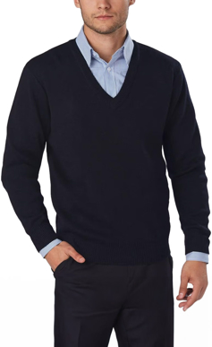 Picture of Winning Spirit Unisex Wool Mix V Neck Jumper (WJ01)
