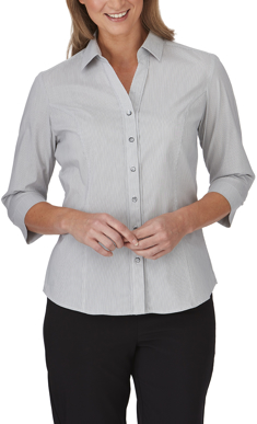 Picture of City Collection City Stretch Pinfeather 3/4 Sleeve Shirt (2265)