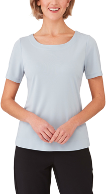 Picture of City Collection Smart Knit Short Sleeve Blouse (2291)